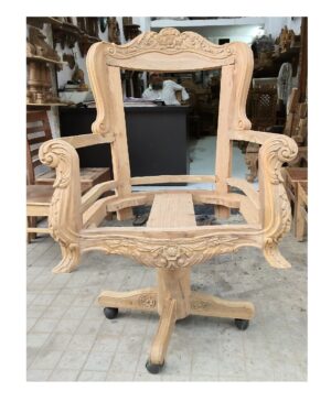 wooden arm chair