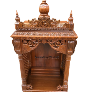 A Elephant Arch And Kalash teakwood mandir,home temple,pooja ghar with kalash.Length 30″