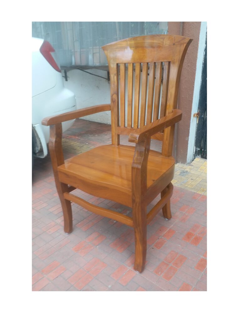 wooden arm chair