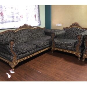 Luxurious Handcarved Teakwood Sofa Set 3+1+1