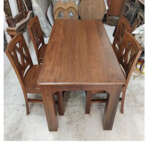 English Style Teakwood Dining Set (4 Seater)