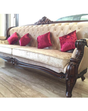 Premium Luxury Handcarved Teakwood Sofa Set