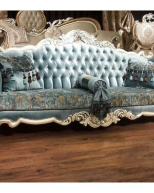 Turkish Royal Style Luxurious Handcarved Teakwood Sofa Set
