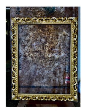 wooden mirror frame