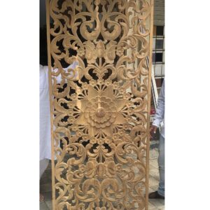 Handcarved Flower Wooden Jhalli/See Through Panel