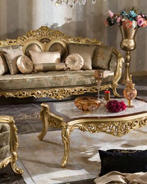 Ultra Luxury Handcarved Teakwood Sofa Set