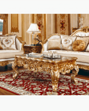 Italian Designed Antique Handcarved Teakwood Sofa Set