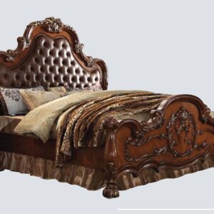 Designer Antique Royal Handcarved Teakwood King Size Bed With Two Bed Side Tables