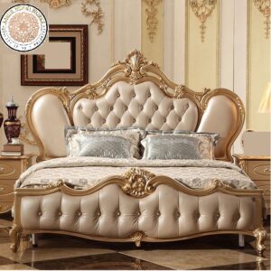 Carter’s Designed Royal Handcarved Teakwood King Size Bed With Two Bed Side Tables