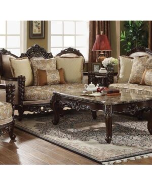 South Indian Style Designer Handcarved Teakwood Sofa Set