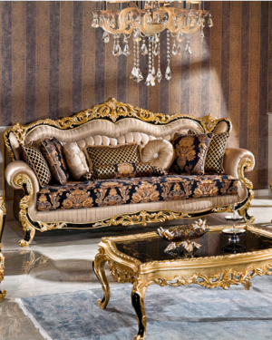 Egyptian Style Designer Royal Handcarved Teakwood Sofa Set