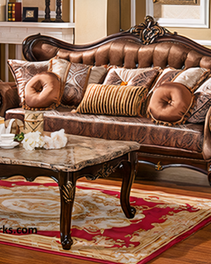 Classical Stylish Designer Royal Handcarved Teakwood Sofa Set