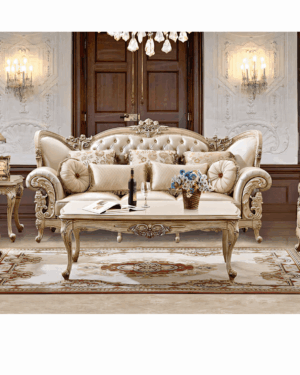 Floral Master Designer Handcarved Teakwood Sofa Set