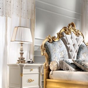 Ultra Luxury King’s Designed Royal Handcarved Teakwood King Size Bed With Two Bed Side Tables