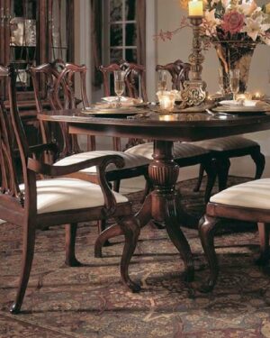 Classic Italian Style Teakwood Dining Set – Handcrafted Luxury