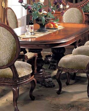 Opulent Teakwood Dining Set – Crafted for Luxury Homes