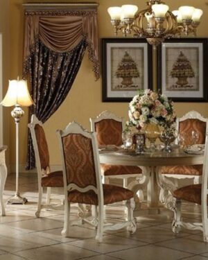 Designer Handcarved Teak Dining Set – Aamir Wood Works Exclusive