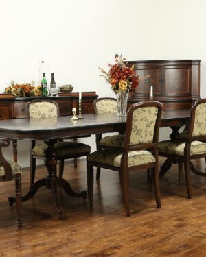 Aamir Wood Works Signature Dining Set – Handcarved Teak Luxury