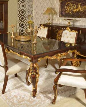 Royal 6-Seater Dining Table Set – Premium Teak Craftsmanship