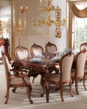 Royal Palace Dining Set – Heritage Teakwood Craftsmanship