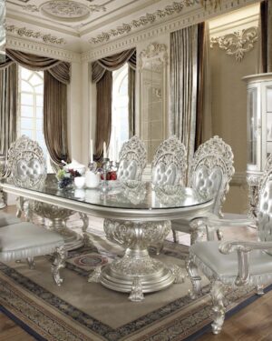 Heritage Teak Dining Set – Classic Carved Luxury Furniture