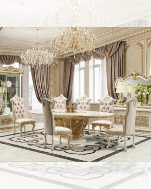 Ultra-Premium Dining Room Set – Handcrafted for Elite Villas
