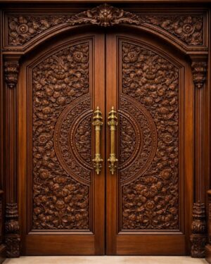 Royal Double Door with Intricate Carvings
