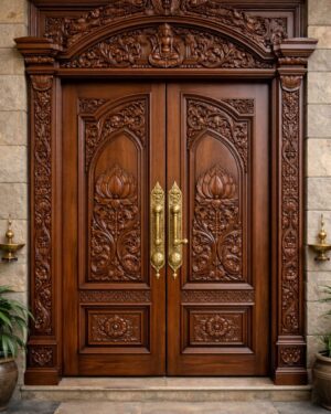 Custom Villa Door with Royal Arch Design