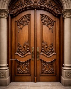 Luxury Door with Handcarved Mythological Motifs
