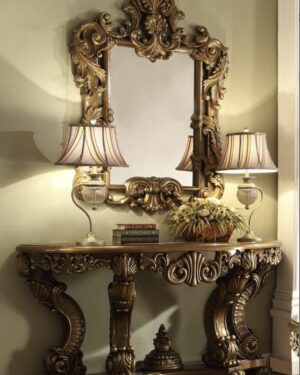 Pearl Essence Luxury Dressing Table with Frame