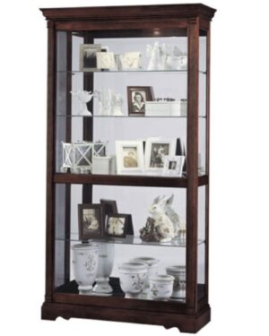 Velour Glass‑Front Display Crockery Cabinet