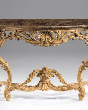 Italian Grandeur Handcrafted Teakwood Console Table