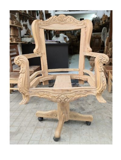 wooden arm chair